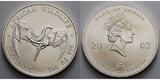 Sambia/Zambia 5000 Kwacha<br>1 oz<br>Ø 39 mm 2002 Elefant - African Wildlife 4. Ausgabe <b>matt</b> <b>CH UNC</b>