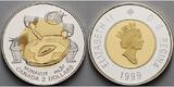 Kanada 2 $ 1999 Trommeltanz, Nunavut, Silber. inkl. Etui & Zertifikat <b>Proof</b>