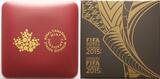 75 Dollar<br>1/4 oz<br> 7,78g<br> fein<br> 20 mm Ø Frauenfußball Weltmeisterschaft 2015 in Kanada, <b>-Das Fußballspiel-2/3</b> <b>Proof</b>