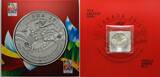 20 Dollar<br>1/4 oz<br>7,96g<br> fein<br> 27 mm Ø Frauenfußball Weltmeisterschaft 2015 in Kanada, <b> -Die Spielerin- 1/1 </b> <b>BU (MS65-70)</b> <br> im Blister