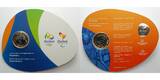1 Reais 2014 Oly. Sommer Rio 2016 - Paratriathlon <b>03 / 16</b>, im originalem Blister <b> BU (MS65-70)</b><br> Kupfer-Nickel