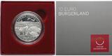 Österreich 10 Euro 2015 Burgenland, (Bundesländer Serie) in Kapsel & Zertifikat & Etui <b>Proof</b>