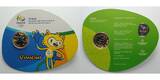 1 Reais Oly. Sommer Rio 2016 - Maskott. Vinicius(Olympic)<b>15 / 16</b>, im orig.Blister <b> BU (MS65-70)</b><br> Kupfer-Nickel
