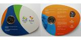 1 Reais Oly. Sommer Rio 2016 - Volleyball <b>10 / 16</b>, im originalem Blister <b> BU (MS65-70)</b><br> Kupfer-Nickel
