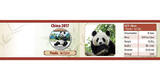 10 Yuan 2017 China Panda, <b>farbig</b> -- <b>Dach in rot</b> mit Zertifikat CH UNC