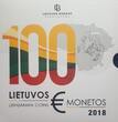 Litauen 5,88 € 2018 2. amtlicher Euro Kursmünzensatz, m.9 Münzen<b> mit 2 Euro Sonderm.,<b>RAR! </b> BU (MS65-70)<br>im <br> Blister