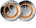Deutschland 5 Euro<br> 25 x 5 in den originalen Rollen 2018 A-J Rollen Subtropische Zone,<br><b> Prägestätte A-J, </b> <b>kompletter Rollensatz !!!</b> <b>BU (MS65-70)</b>