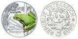Österreich 3 Euro plus Broschüre/Flyer 2018 Tier - Taler - Serie -Frosch-, <b>09 / 12</b> Ausgaben,<b> mit Broschüre/Flyer MS-70 hgh / <br> vz / BU<br> Kupfer-Nickel<br> f