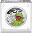 Niue Islands 2 Dollar <br><b>1 oz.</b> 2019 DISNEY: - Die Muppets (1) - Kermit Der Frosch im Acryl Block <b>Proof</b><br> im <br> Acrylblock