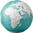 Barbados 5 Dollar<br>eisblauer Emaille/alpinweißer Färbung 2023 BLUE MARBLE Earth Frozen Spherical Silber im luxuriösen Box, RAR! <b>BU</b> <br>3 Unzen Silber<br>