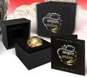 Samoa 5 Dollar <br>24 Karat vergoldet<br>50 mm Ø 2023 Dragon and Phoenix - Spherical Coin 2 oz.Silber, inkl.Zertifikat/Etui/Box, RAR! <b> Antique Finish</b> <br>2 Unzen Silber<br>