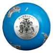 Barbados 5 Dollar <br> 2023 BLUE MARBLE - Glow in the dark-Spherical Silber im luxuriösen Box, RAR! 999 Stk. <b>BU</b> <br>3 Unzen Silber<br>