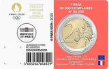Frankreich 2 Euro 2022 Olympiade Paris 2024 - <b>Blister rot </b> BU <br>im <br> Blister