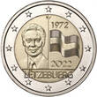 Luxemburg stgl. 2 € <br> 2022 2 € Luxemburg - 50 Jahre Flagge von Luxemburg<br><b> geringe Auflage,RAR!, BU (MS65-70) <br> im<br> Blister