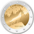 Estland 2 Euro 2021 Nationaltier Wolf - Eesti - im Blister <b>BU</b><br>im<br> Blister</b>