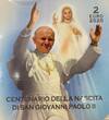 Vatikan 2 Euro 2020 100. Geburtstag des Hl. Johannes Paul II. <b> inkl. Etui & Zerti. & Schuber</b> <b>10. Vatikan<br> Proof</b><br> Bimetall<br>