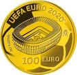 Spanien 100 Euro<br> 6,75g<br> fein<br> 23 mm Ø Fussball Europameisterschaft 2020 - inkl. Etui & Zertifikat & Schuber <b>Proof</b>