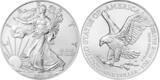 USA <b>100 oz.</b><br> in<br> fünf<br> Tupes! 2021 <b>100</b> x Silber Eagle, <b>1. Münze mit Typ II - </b> <b>ohne Box</b> <b>Anlagesilber </b>BU <br> <b>aus einer Box!</b>