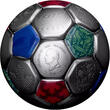 FIFA World Cup 2026™Spherical C. USA/Canada/Mexico „Football Amerika/Kanada/Mexiko“ 10 $ BRANDNEU! 2025/2026 3 OZ SPHERICAL FOOTBALL COIN PP - DER DRITTE -