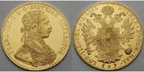 Österreich 4 Dukaten<br> 13,80g <br>fein<br>39,5 mm Ø 1915 Franz-Joseph I (amtl. Neuprägung) GOLD --Archivbild-- <b> Anlagegold</b><b> -PP-</b><br> (leicht berieben)