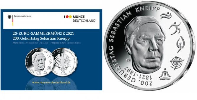 Deutschland Vierte,20 Euro 200. Geburtstag Sebastian Kneipp, 4.Ausgabe ...