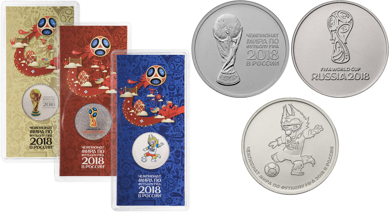 6 x 25 Rubel <b>Super & Über-Komplett,</b> 2018 Fußball WM 18 Russland-alle 6 Ausgaben-</b> Kupf.Nick. <b> farbig &neutral,</b> <b>EF / BU</b> <br> im<br> Blister&lose <br> <b>