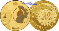 Frankreich 10 Euro, 7,78g <br>fein<br>22 mm Ø Tim und Struppi 1/4 Unze Gold inkl. Etui & Zertifikat & Schuber -