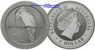 Australien 1 $ 2008 Kookaburra stgl 185.15 US$  +  64.81 US$ shipping