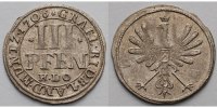 Rietberg, Grafschaft, seit 1764 Fürstentum 3 Pfennig Maximilian Ulrich von Kaunitz 1702 - 1746, -