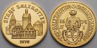 Salzkotten 9,75g<br> fein, <br>26mm Ø Medaille (groß) in Gold - Stadtansicht Salzkotten 1970 Picture