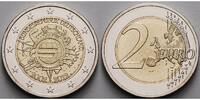 Deutschland 2 Euro 10 Jahre Euro Bargeld, <br> <b> Prägestätte J</b> -