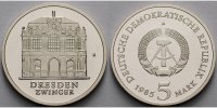Deutschland, DDR 5 Mark Wallpavillon Dresd. Zwinger, Ku.-Ni.,<b>-Archivbild-</b> Picture