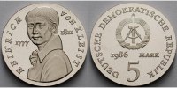 Deutschland, DDR 5 Mark Heinrich von Kleist, Ku.-Ni.,<b>-Archivbild-</b> Picture