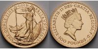 Grossbritannien 1 oz. <br> 31, 1g<br> fein<br> 32, 69 mm Ø Britannia, Rotgold, -Nathan- 1987 - 1989, <b>1. Jahrgang </b> Picture