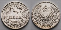 Deutschland 1/2 Mark Kursmünze, Kaiserreich, 1909-1916, Silber Picture