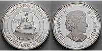 Kanada 20 $ 50 Jahre Küstenwache-<b> aufwendiges Holzetui, mit Stück Stahl vom Eisbrecher</b> -