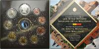 Belgien 3,88 € Kursmünzensatz, 8 Mz. m. Medaille, <b>normaler Satz mit Kohleminenarbeiter</b> -