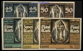 Gentin 10,25,50Pfg.,1,2,5 Mk Stadt, Grabowski 419,1 Picture
