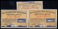 Keitum, Sylt 50, 1Mk, 2 Mk. Grabowski 685.1 -