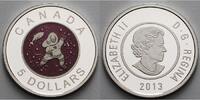 Kanada 5 $ Vollmond in Lila, -Mutter & Kind/Eisfischen-Full Lila Moon,<b>Vollmond </b> -