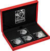 Kanada 40 Dollar<br>2 oz,<br>63,48g<br> fein<br> 34 mm Ø Frauenfußball Weltmeisterschaft 2015 in Kanada, <b> -4 Münzen Set- 3/6 - 6/6</b> -