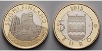 5 Euro 2015 Finnland Uusimaa - Igel, Tiere der historischen Landschaften, PP im Etui
