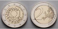 Zypern 2 Euro 30 Jahre Europäische Flagge <b>nur in Kapsel</b> -
