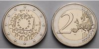 Malta 2 Euro 30 Jahre EU-Flagge 1985-2015 -