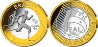 Rio 1 Reais Oly. Sommer Rio 2016 - Paralympische Leichtathletik 11 / 16, orig.Blister