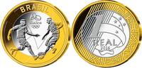 Rio 1 Reais Oly. Sommer Rio 2016 - Fussball 09 / 16, im originalem Blister
