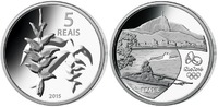 Rio 5 Reais Oly. Sommer Rio 2016 - Heliconia 07 / 16, orig.Oly. Kapsel m. Zerti.