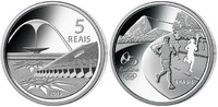 Rio 5 Reais Oly. Sommer Rio 2016 - Sambodroma 09 / 16, orig.Oly.Kapsel m. Zerti.