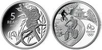 Rio 5 Reais Oly.Sommer Rio 2016-Goldenes Löwenäffchen10 / 16,orig.Oly.Kapsel m.Zerti.