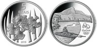 Rio 5 Reais Oly. Sommer Rio 2016 - Orchidee 11 / 16, orig.Oly. Kapsel mit Zertifkat